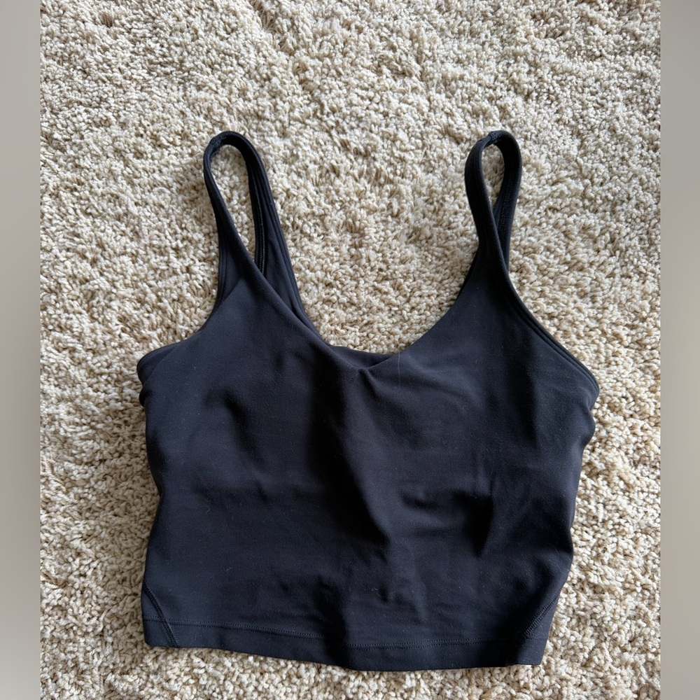 Lululemon black sports bra size 4-gently used-great condition-hand washed